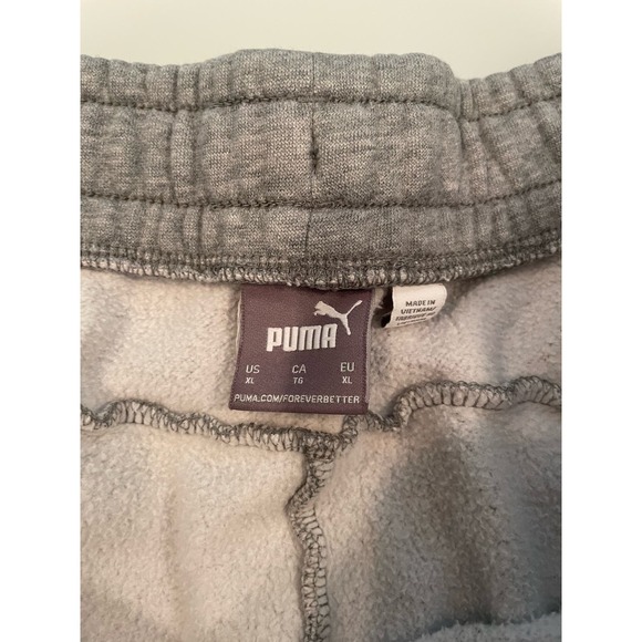 Puma Women’s Drawstring Waist Sweatpants Size XL Gray Fleece - Picture 3 of 6